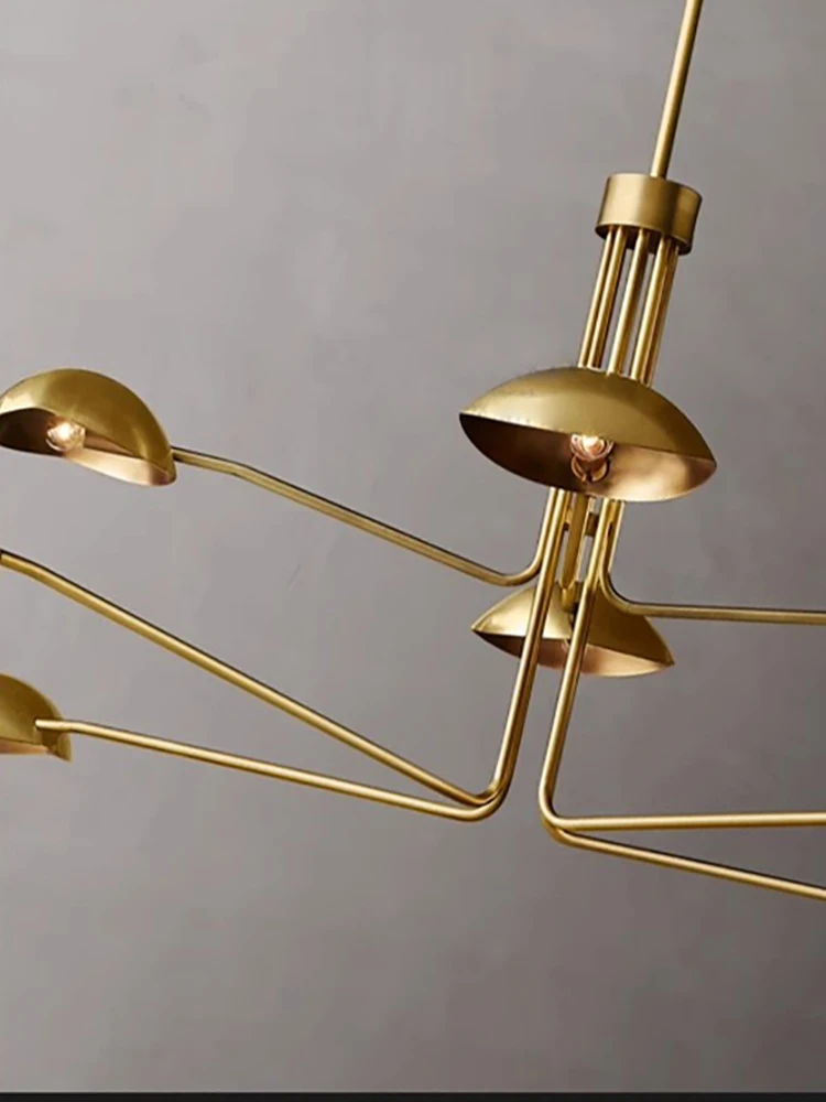 Post-modern American Pendant Lights Led Neoclassical Living Room Minimalist Lustre Chandeliers Brass Black Lighting Fixtures