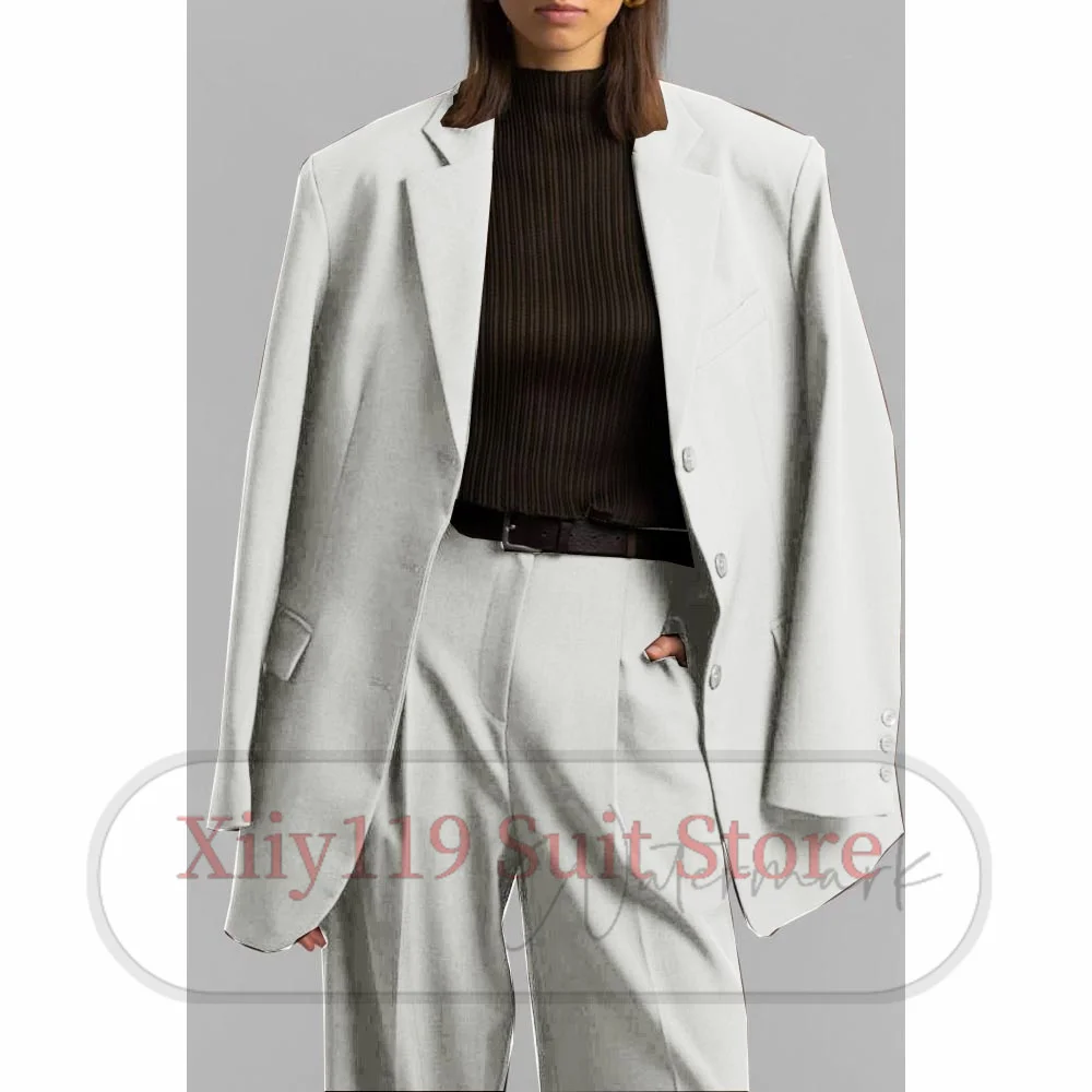 Costume for Women 2024 New Style Serge Single-breasted Suit Two-piece Business Casual Suit Suit Pants Sets Women\'s Pantsuit