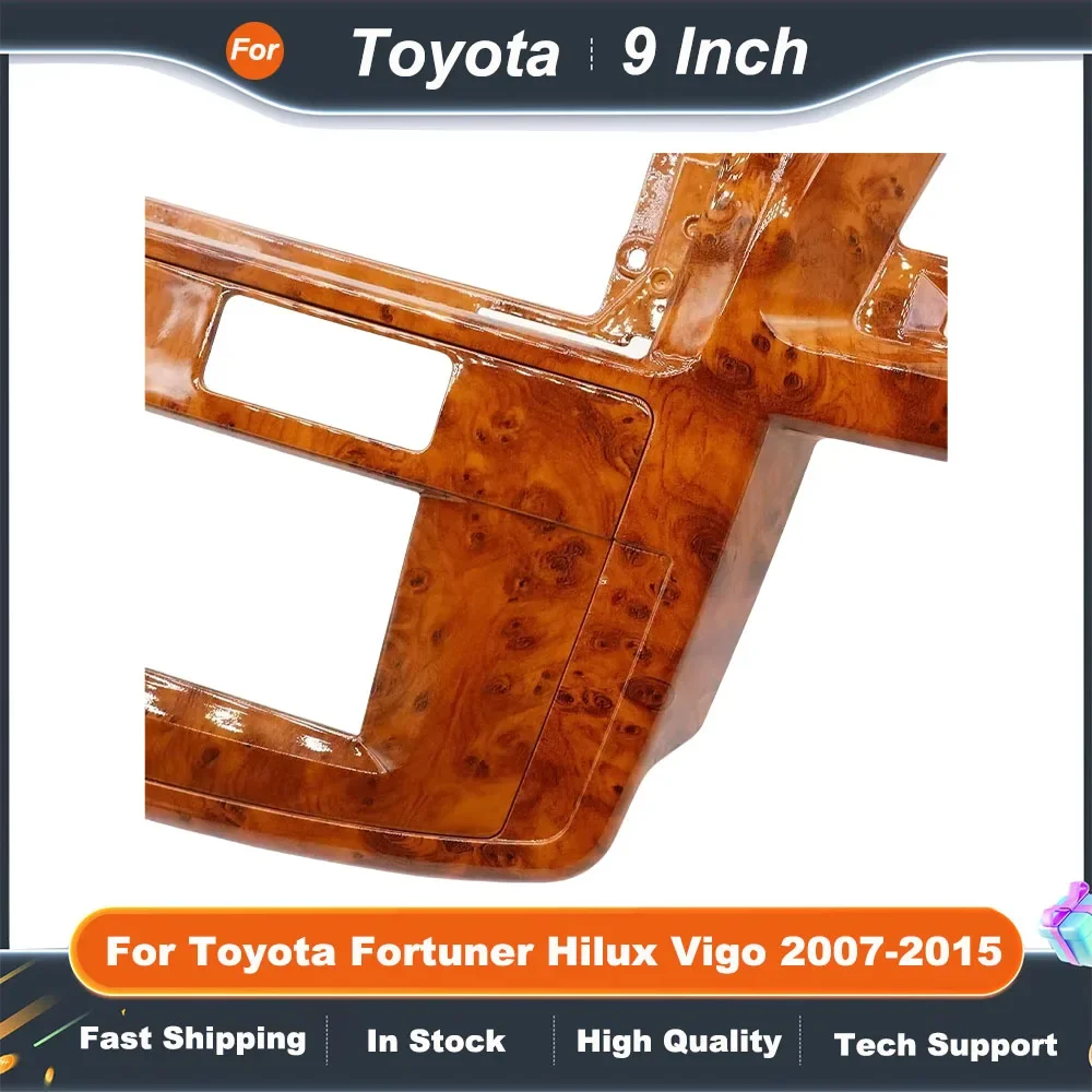 

9-дюймовая рамка для автомобильного радиоприемника для Toyota Fortuner Hilux Vigo 2007-2015, комплект для установки панели Android Audio Dash