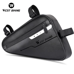 WEST BIKING Waterproof Cycling Tube Bags 3L MTB Road Bike Triangle Bag Cycling Frame Front Bags Repair Tools Pannier Bicycle Bag