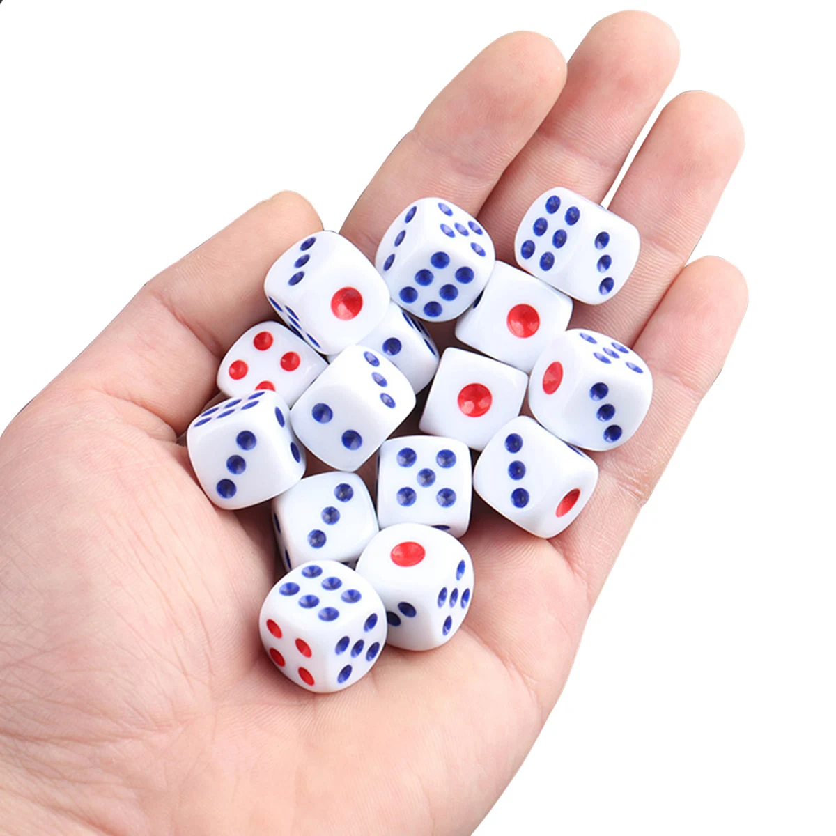 

20pcs 12mm Color Point White Dice Classic Dice Game Equipment Accessories Party Game Scoring Props