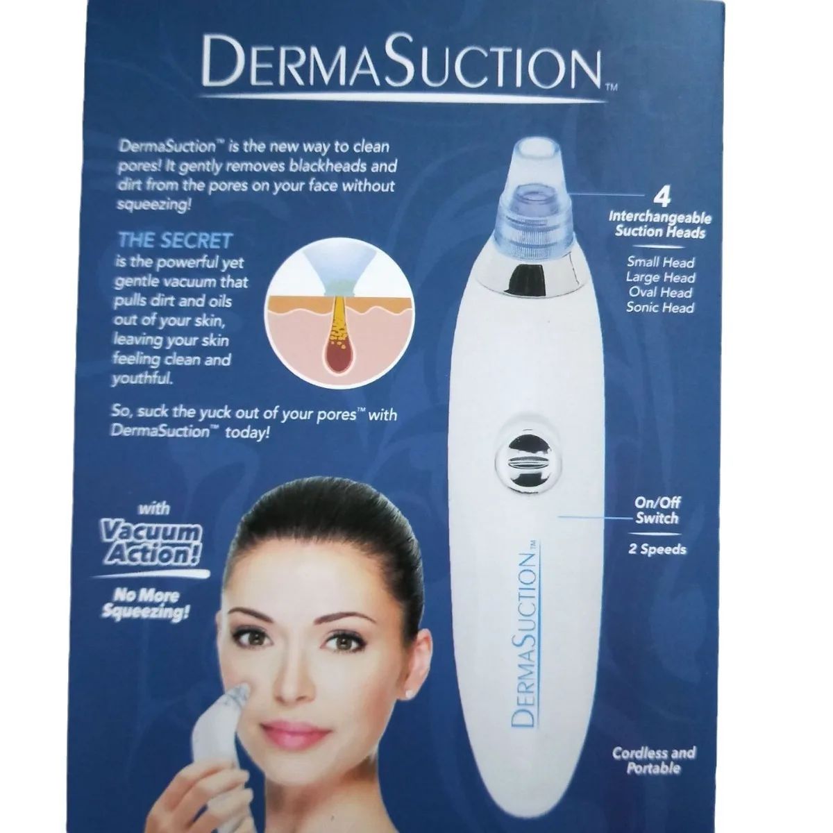 رائجة البيع مزيل الرؤوس السوداء فراغ Aspirateur Derma Graisse Visage الكهربائية فراغ مزيل الرؤوس السوداء للنساء والرجال #5