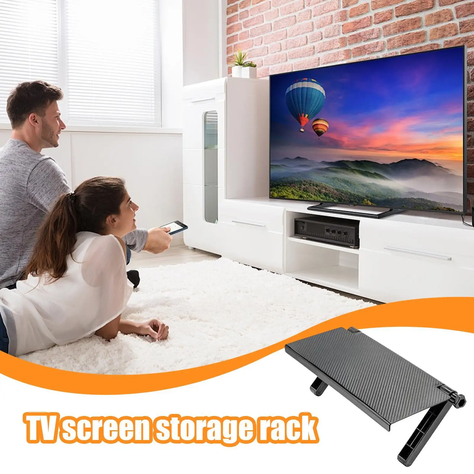 TV Shelf Adjustable Cable Box Shelf for Wall Mounted TV No Drill Stand Bracket for DVD Player Game Console Routers Speakers