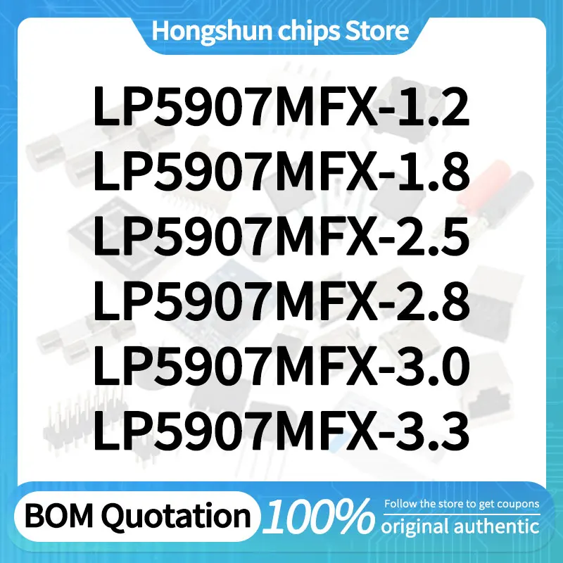 

LP5907MFX-3.3/1.8/2.5/1.2/3.0/2.8 LLVB/LLUB/LN7B/LLZB Standard version