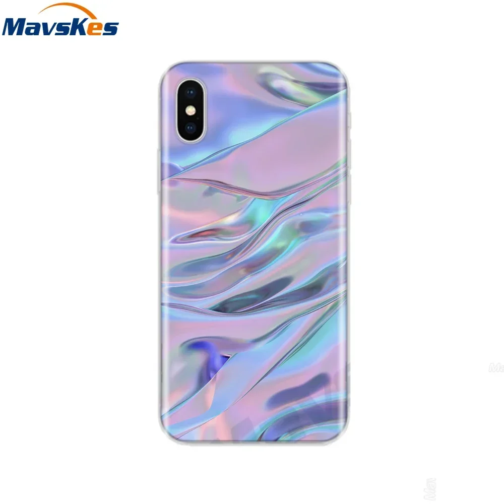 Luxury Shockproof Silicone Phone Case For iPhone X XS XR XS Max Case Flora Flower Protection Back Cover for Apple iPhone X Cases