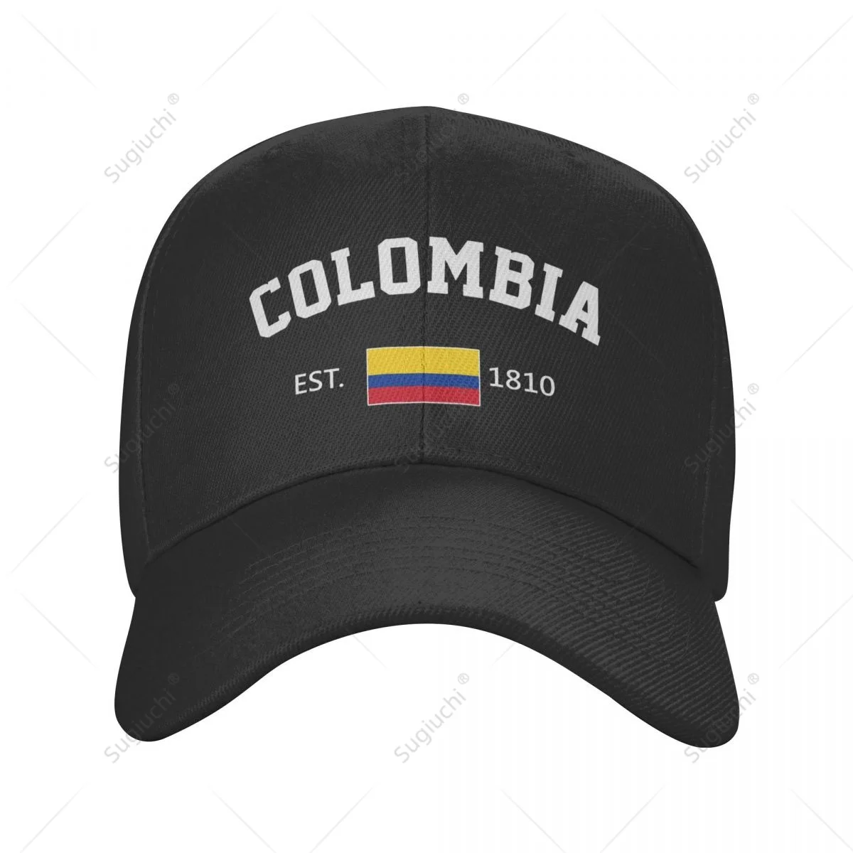 Unisex Baseball Cap Colombia EST.1810 Independence Day Wild Sun Shade Peaked Adjustable Outdoor Caps for Men Women