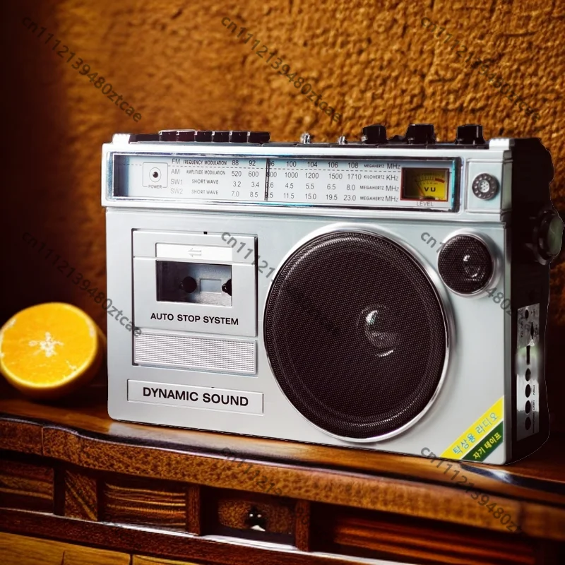 Retro Cassette Recorder Radio Rechargeable Bluetooth Card Speaker Big Horn High Power Audio Player