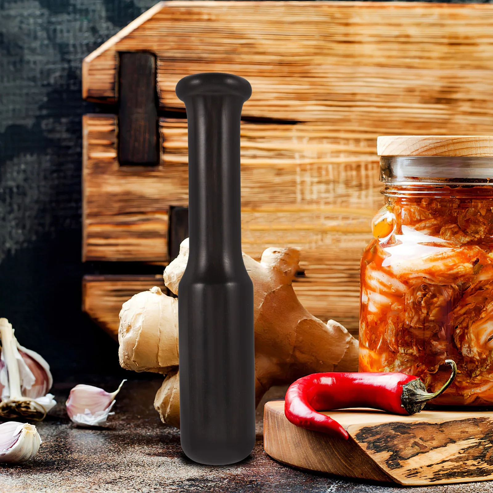 

Wooden Sauerkraut Stick Vegetable Fermentation Tamper Tool Manual Grinding Rod For Pickle Kimchi Jar - Wood Pestle