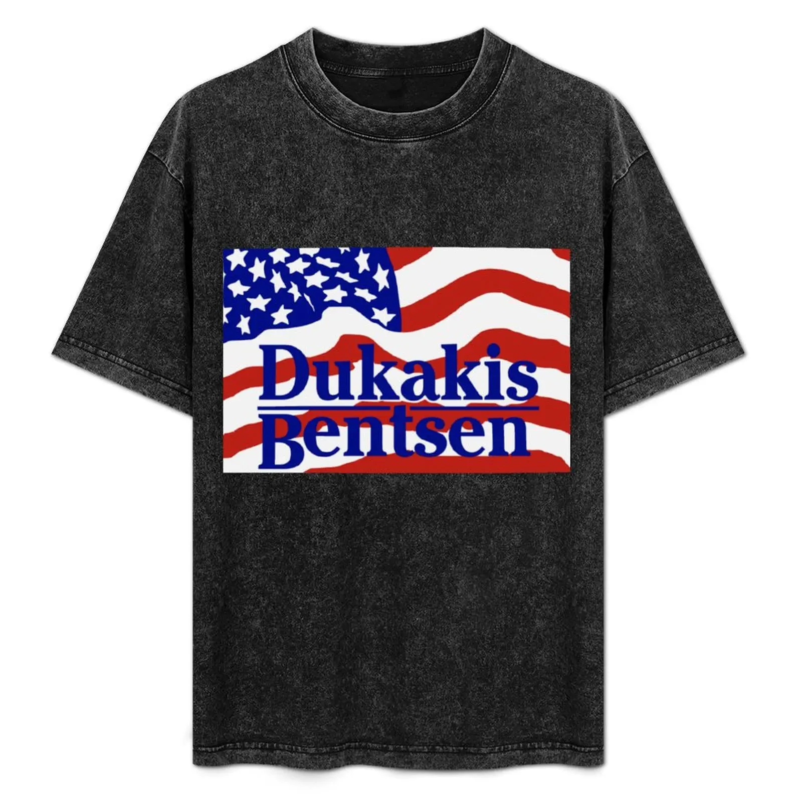 

Dukakis Bentsen 1988 T-Shirt Simple Line Art Print Tee