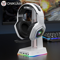 ONIKUMA Triple Mode Wireless Headphone 2.4GHz Low Latency Gaming Headset Noise Cancelling Headphones With Mic for PC