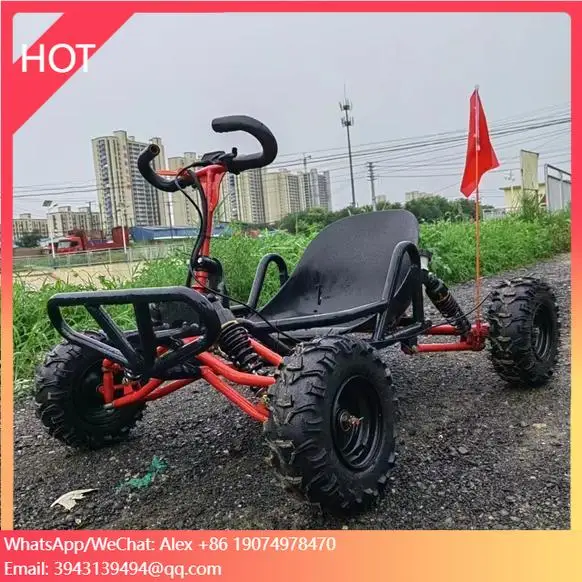 

Outdoor 90cc 2 Stroke Engine Go Kart Drift Buggy Type With Arm Shock Suspension Sand Cross Through Kart With Pull Start