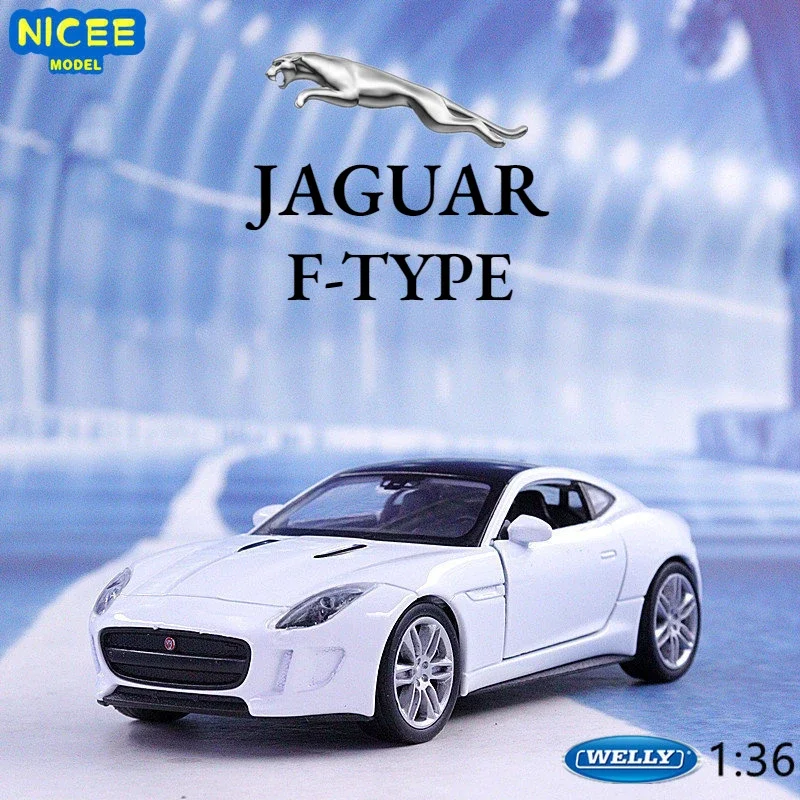 

Модель внедорожника WELLY 1:36 JAGUAR F-Type, модель внедорожника, автомобиль из металлического сплава, литый под давлением игрушечный автомобиль для детей, коллекция подарков B39