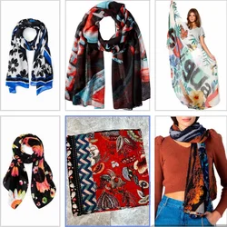 \Foreign trade original single Spanish new print fashion beach gift shawl scarf