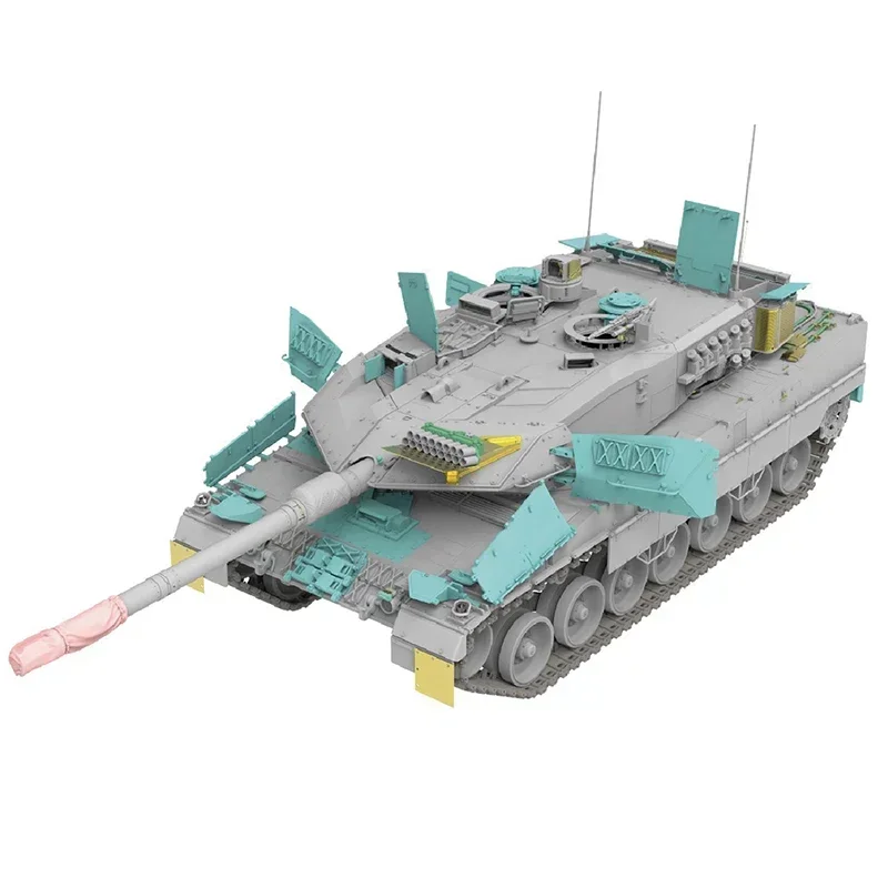1/35 Ryefield modello RM-5108 Leopardo tedesco 2A7 Carro armato di battaglia principale Vuoto Shell assemblaggio Scala giocattoli fai da te Modello Kit