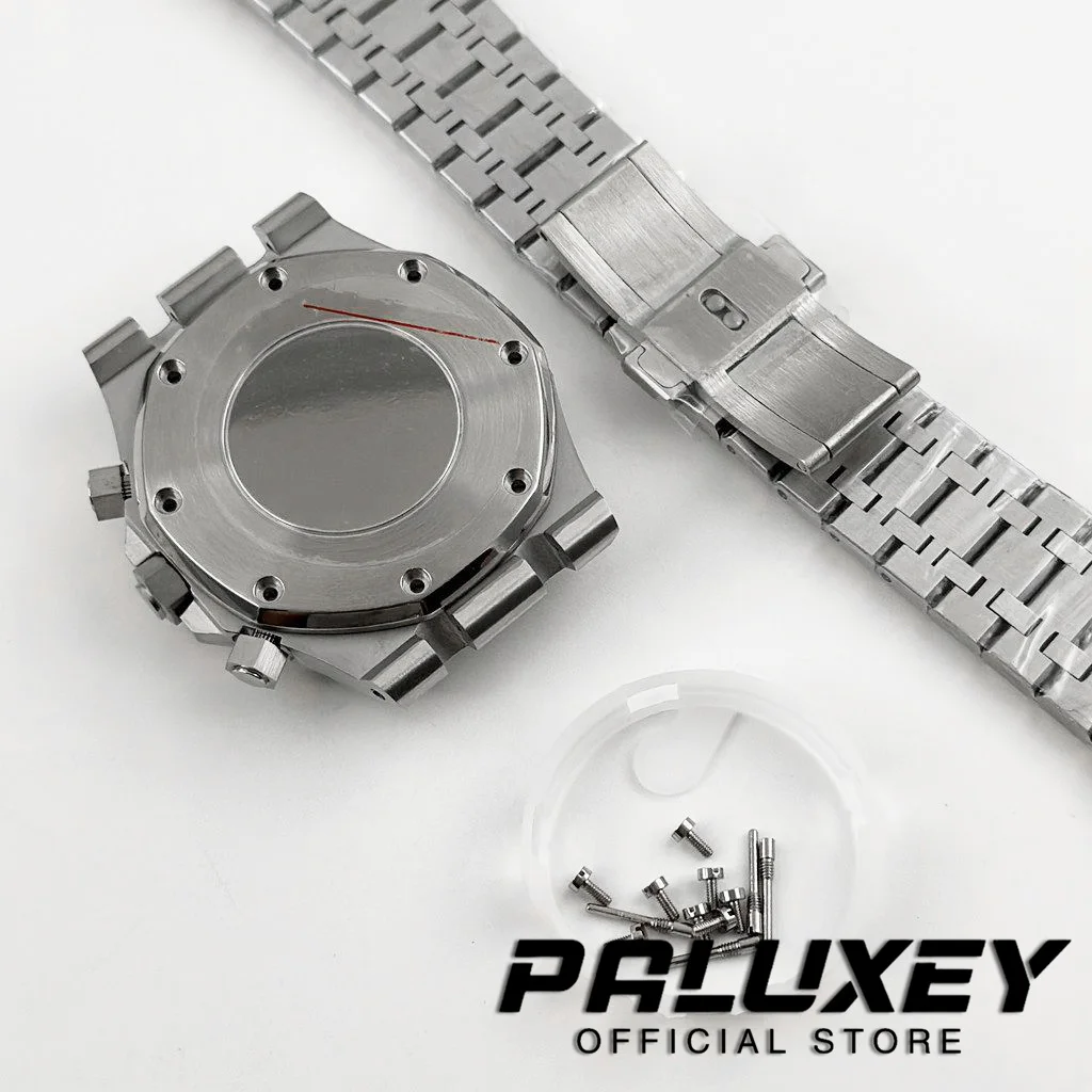 VK63 42 мм сапфировое стекло, высококачественный корпус для часов + ремешок, браслет из твердой нержавеющей стали VK63 VK63A, модифицированный корпус AP, детали