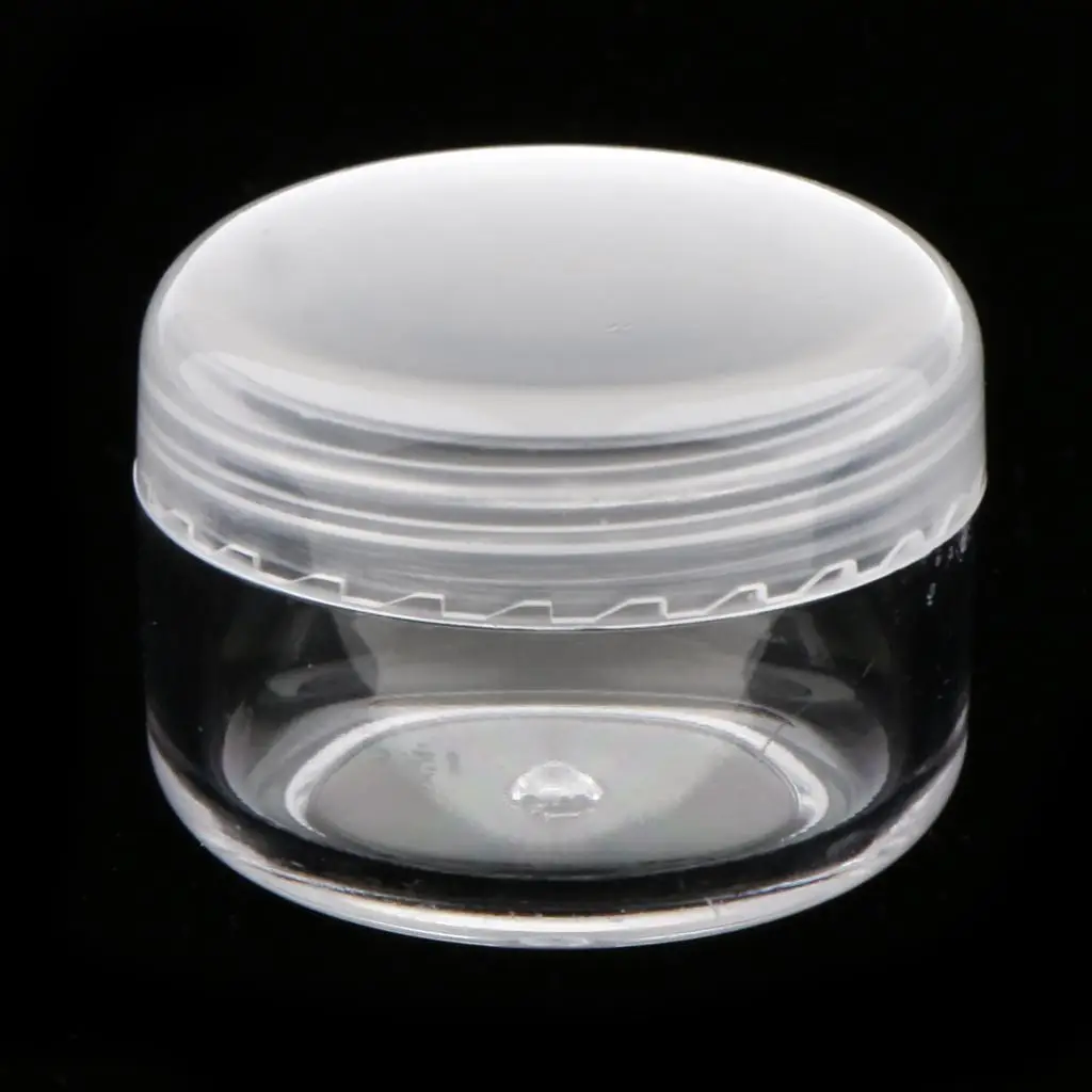 Kleine plastic cosmetische potjes, herbruikbare make-up potjes met deksels voor sample crèmes, lippenbalsem en cosmetische tassen