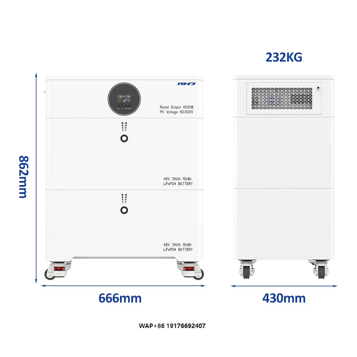 Complete Off Grid Solar Power System 30kWh Battery Bank 48 Volt Integrated 6kVA Inverter Blackout Backup