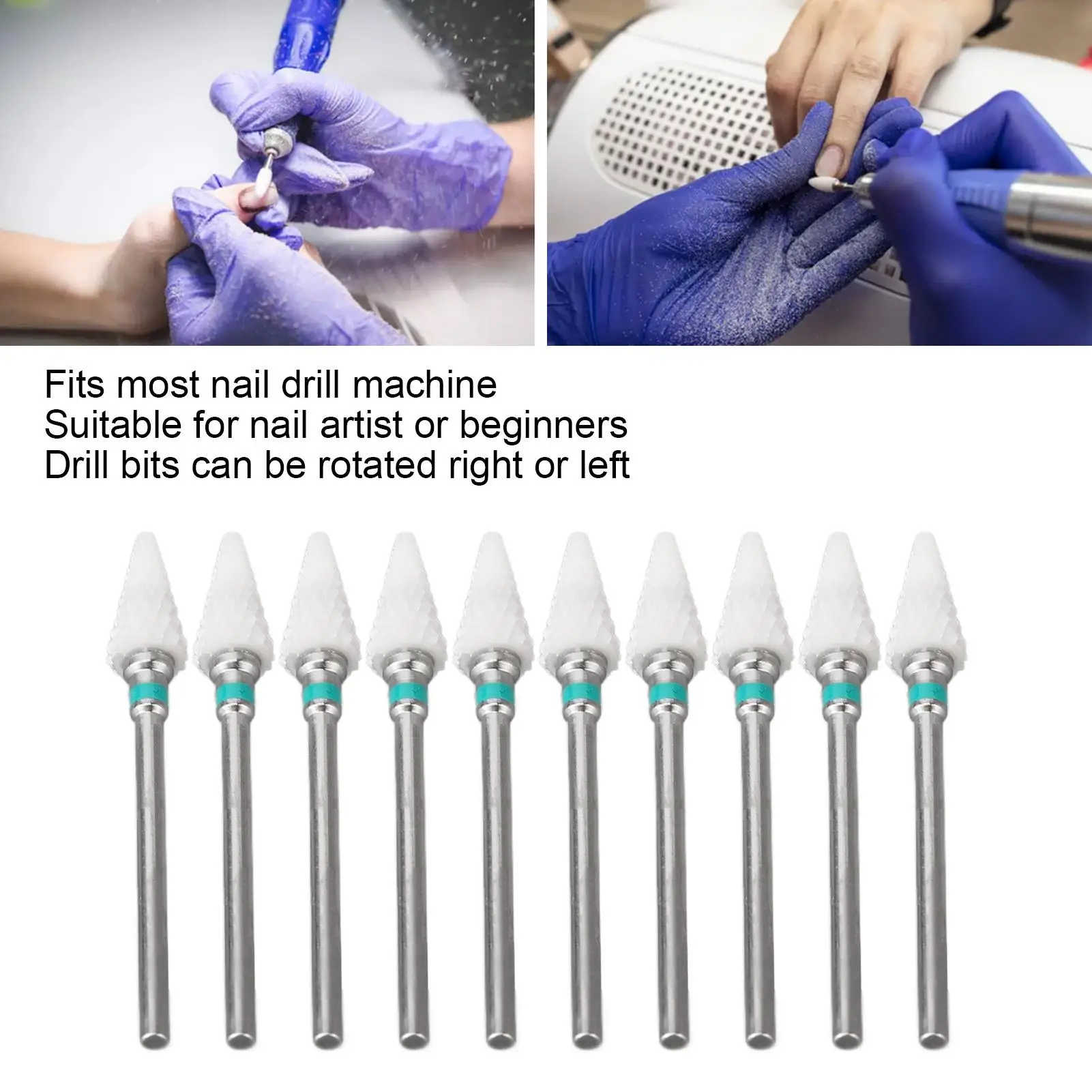 Professional Ceramic for nail Drill Bit Set | High Strength Polish Removal for nail Art Artists