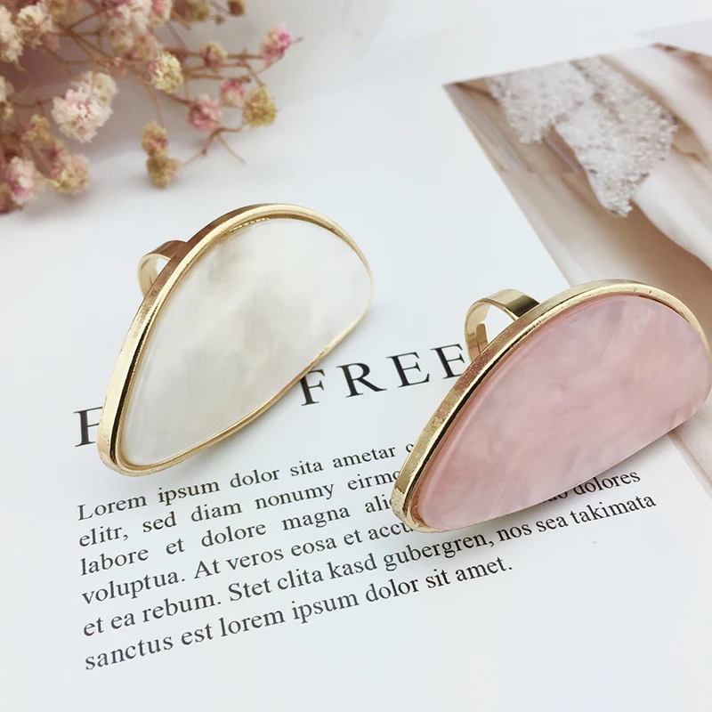 Adjustable Ring Fashion Woman Rings Acetate Plated irregular Acrylic Resin Geometry Rings Trendy Geometric Wedding Bands Ring