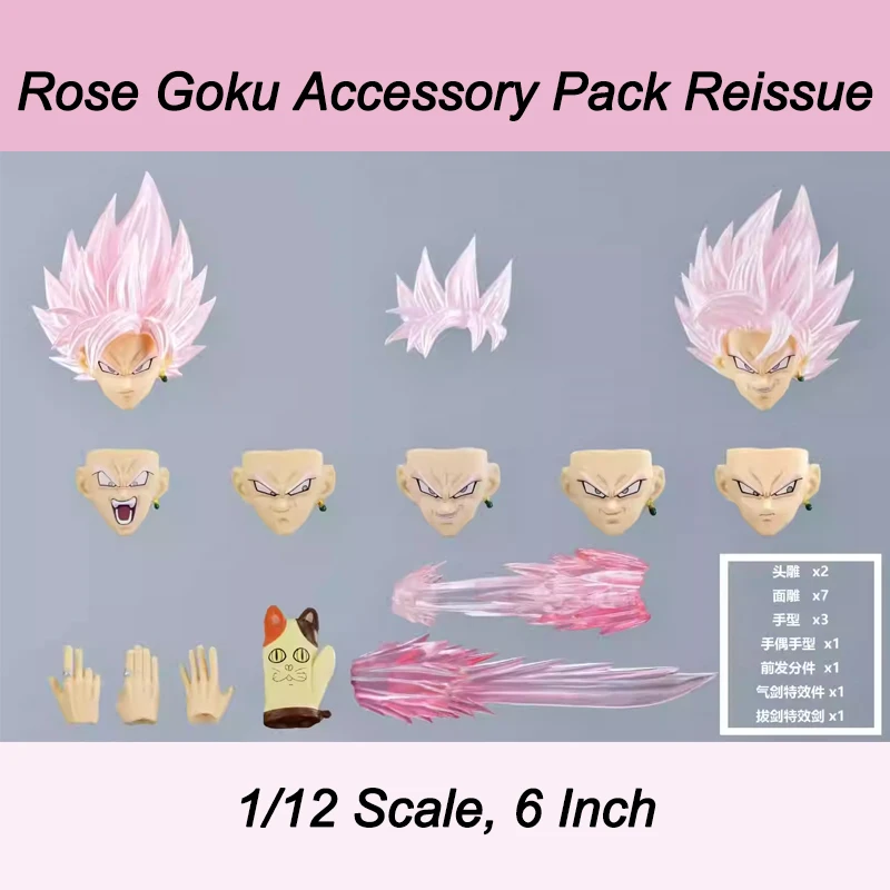 

1/12 DL CUSTOM SHF Super Saiyan Rose Son Goku Dragon Ball Z Black Zamasu Head Accessories Action Figure Anime Model Gift Toy