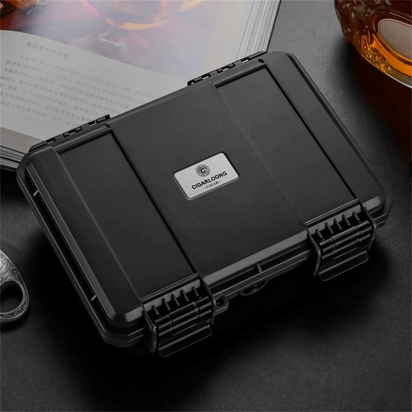 5 Pieces Capacity PVC Sealed Cigar Humidor With Cedar Wood Chips Portable Travel Cigar Storage Box