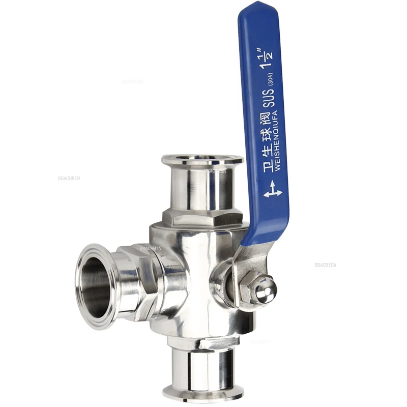 

Fit 38mm 1-1/2" Pipe OD x 1.5" Tri Clamp Clover Sanitary Tee 3 Ways T L Port Ball Valve SUS 304 Stainless Steel Homebrew Beer