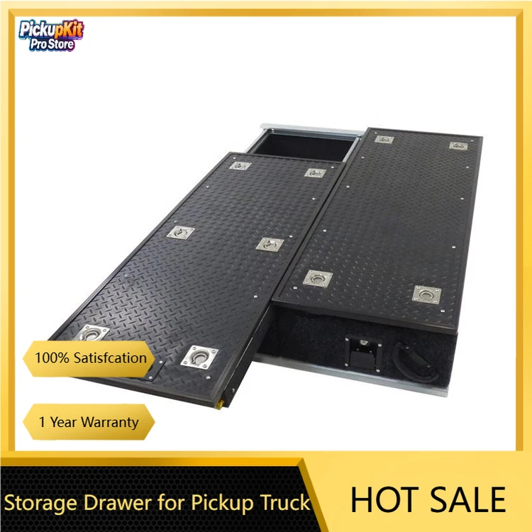 

Factory Direct Manganese Steel Pickup Truck Bed Drawers Heavy Duty Cargo Organizer Suitable for All Pickup Truck Models