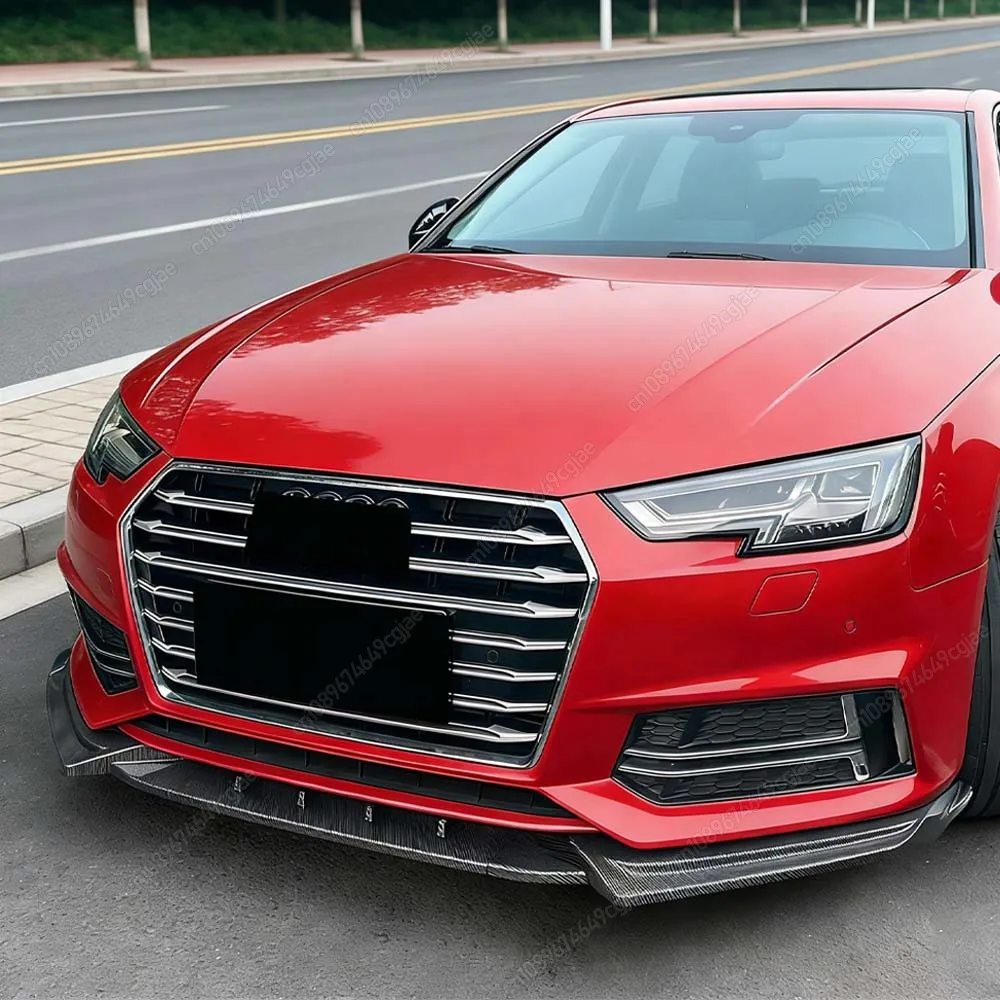 

Для Audi A4 B9 S-Line Sedan/Avant 2016-2019 передний бампер, разделитель губ, диффузор, спойлер, протектор в стиле Maxton, глянцевый черный тюнинг