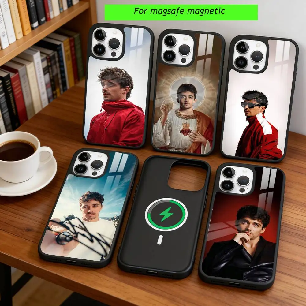

C-Charles Leclerc Phone Case For iPhone17,16,15,14,13,12,11 Plus,Pro Magnetic with Magsafe Wireless Charging