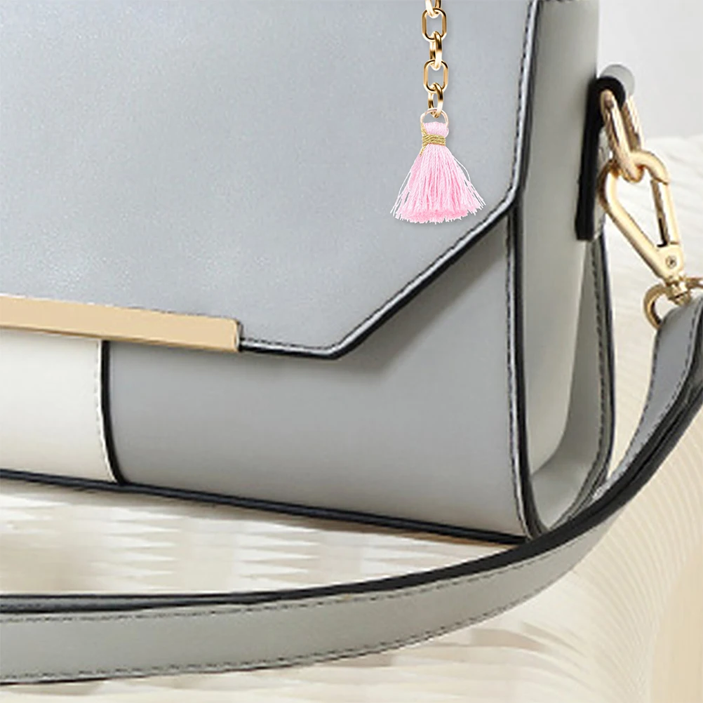 

30 Pcs Decorative Tassels Artificial Silk Colorful Pink Keychains Accessories DIY Projects Fans Pendants Gift Packaging Jewelry