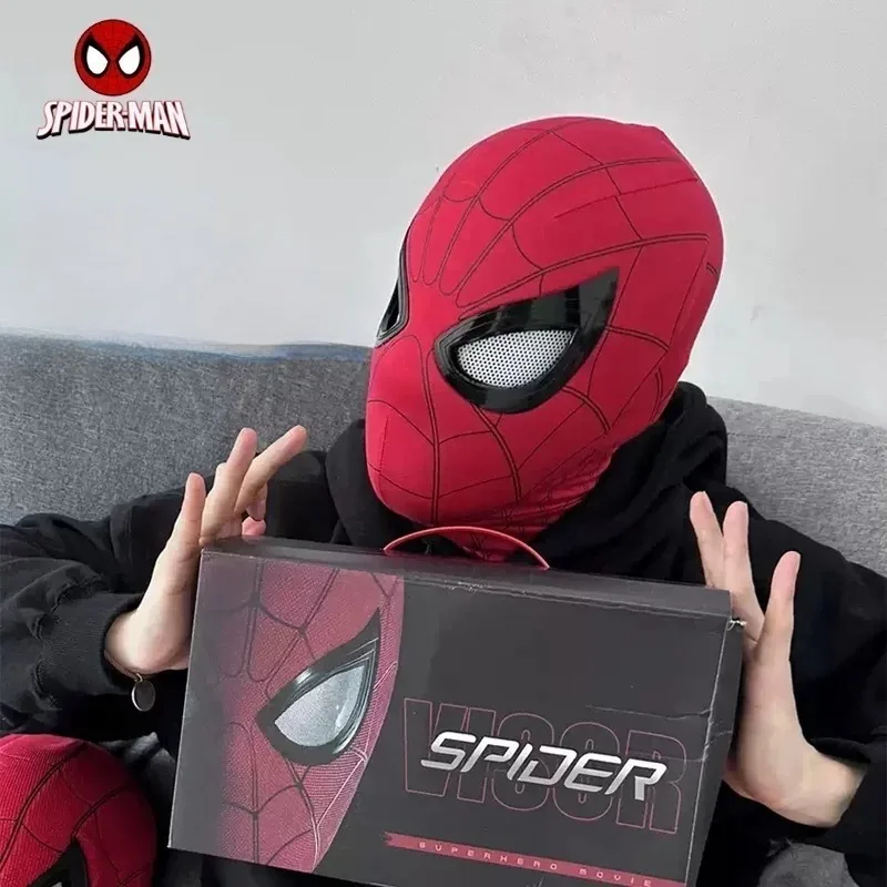 Image of Auf Lager: Miles Spider-Man 1:1 Maßstab, betreibbare Blinkmaske, Cosplay-Spielzeug, Sammlerstück, Cosplay-Requisite, Halloween-Geschenk für Freunde