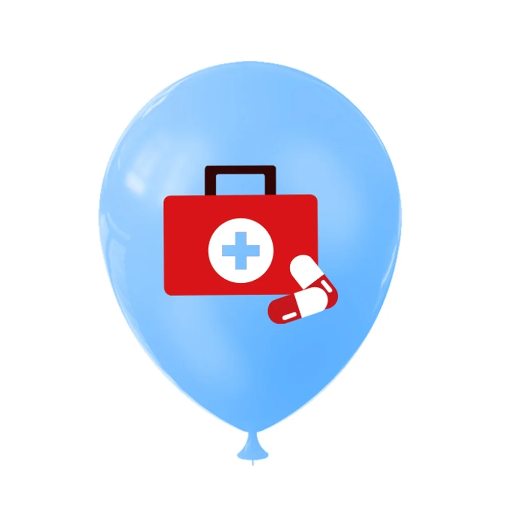 10pcs Doctor Nurse Day Theme Party Decoration Hospital Staff Party Decoration Nurse Balloon