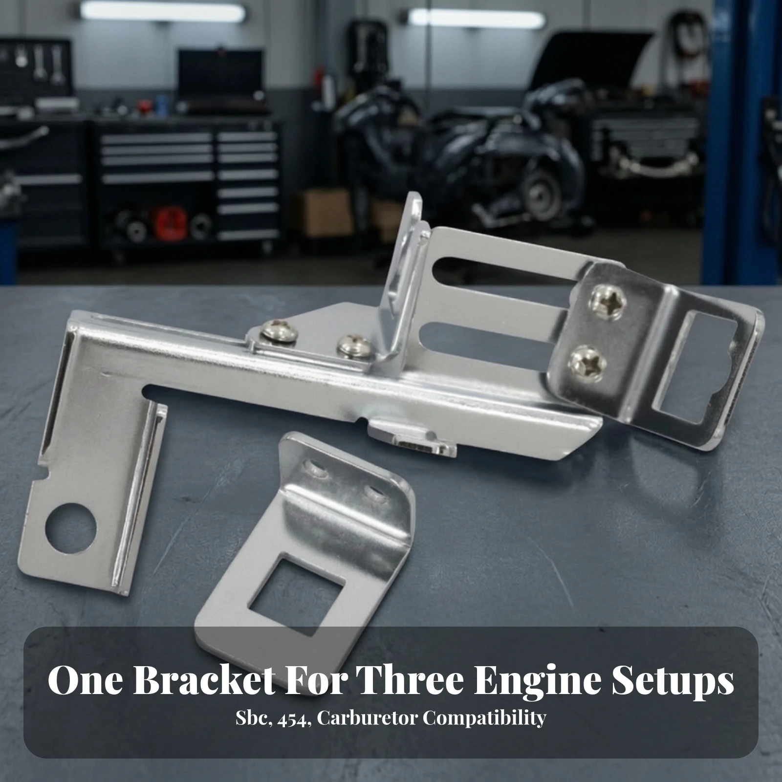 Throttle Cable Mounting Bracket Reinforced Throttle Cable Bracket Heavy-Duty Steel for Universal Carburetor, SBC