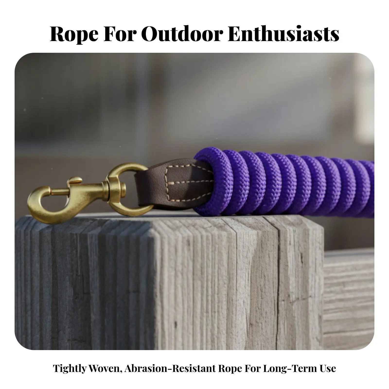 Long Lasting Cowhide Equestrian Lead Rope for Professional Grooming and Stable Tasks