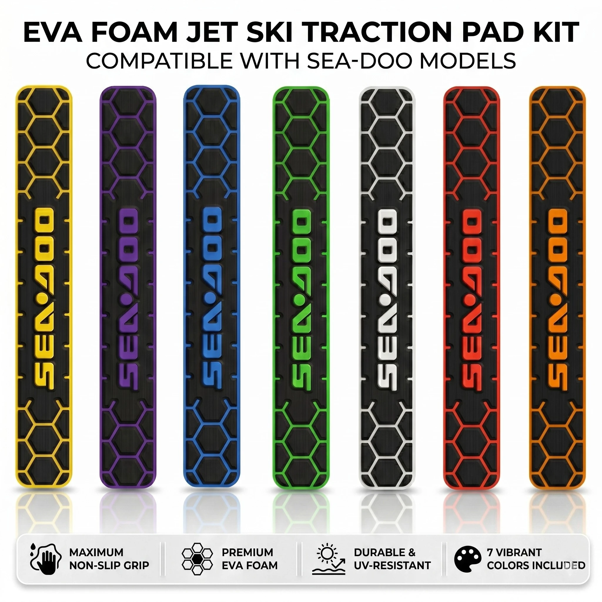 

EVA Foam Jet Ski Traction Pad Non-Slip Deck Mat PWC Marine Boat Flooring Grip Sheet Custom Accessories for Sea-Doo Watercraft