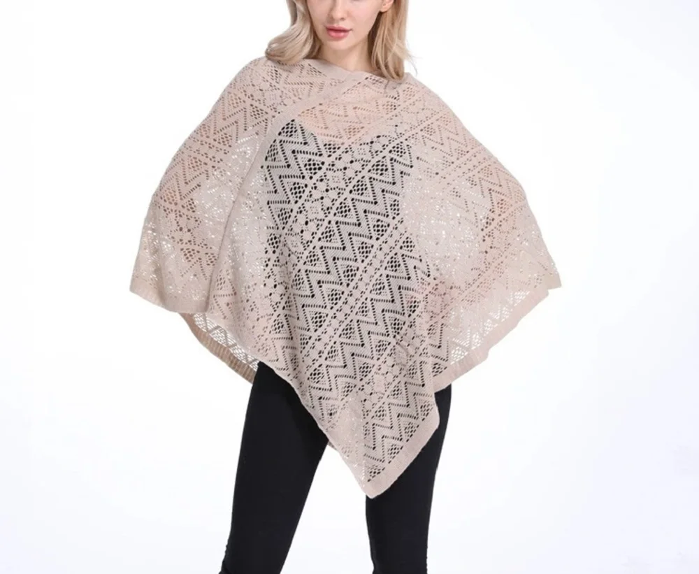 Capa de encaje para mujer, chal hasta la cintura para mamá, accesorio de moda elegante, talla uniforme, estilo informal