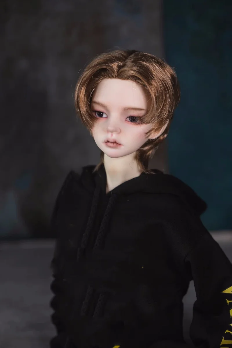 BJD doll wig is suitable for 1/3 size male/ambrose/super rose hand hook hairline off-side part wig doll accessories