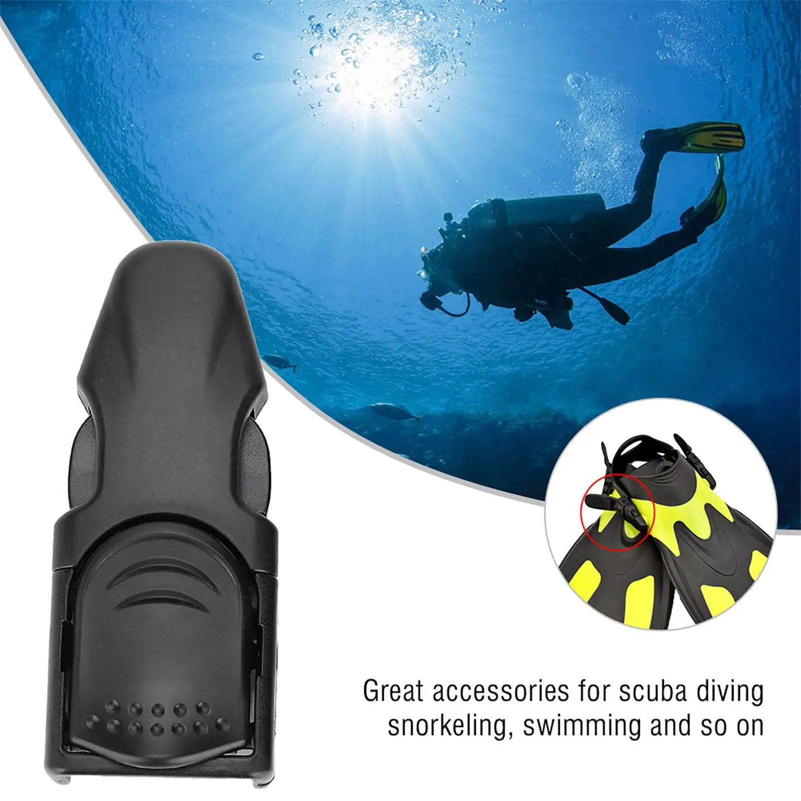 Adjustable Swimming Fins for diving - Replaceable Flippers with Buckles - Ideal for Divers