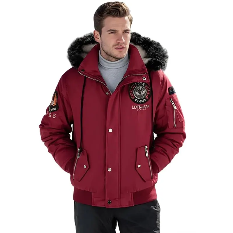 

Male Outwear Casual Winter Coats Good Quality Men Slim Fit Jackets Men Winter Hooded Down Jackets New Fleece Parkas Warm Coats
