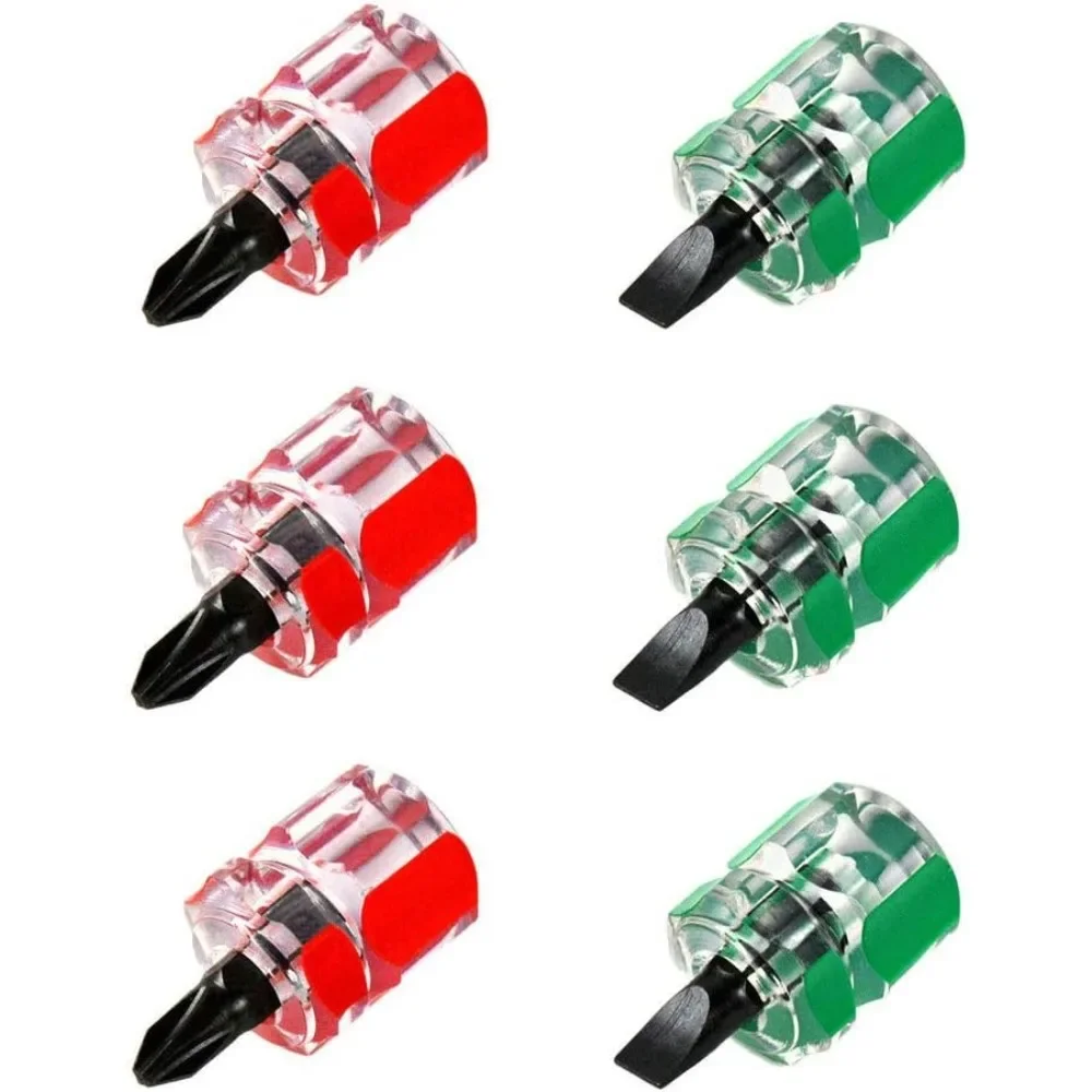 6-Pieces   Slotted Star-Head Micro Screwdriver Mini Short Screwdrivers, for Split Car Fender Repair