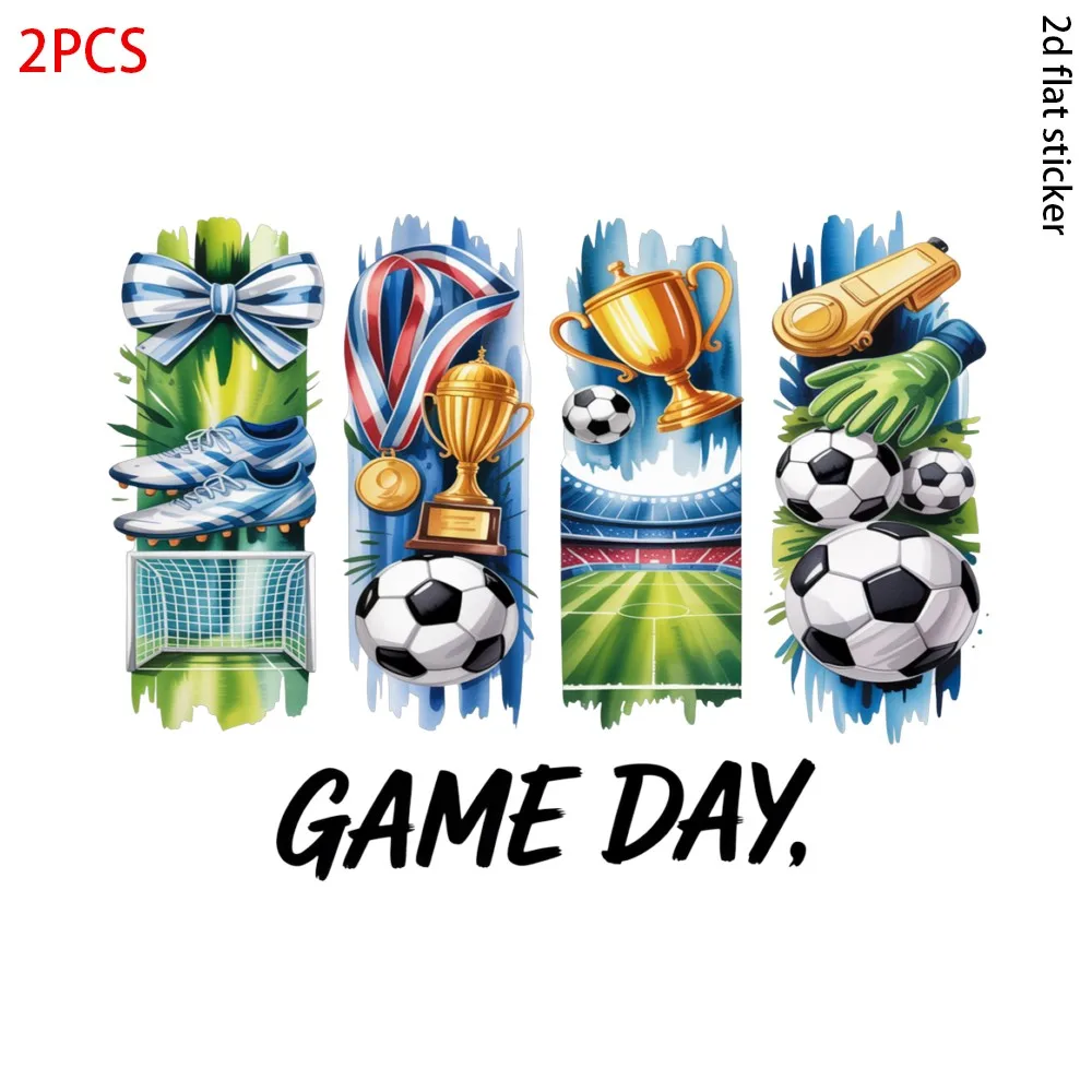 

3PS 2D flat sticker Soccer - themed Game Day Art Vinyl Car Decal Sticker Weatherproof
