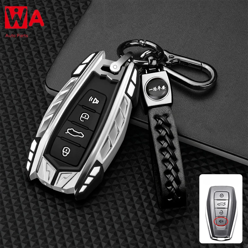 

Zinc Alloy Car Key Case Cover For Geely Okavango Coolray Atlas Monjaro Tugella Emgrand GT S Proton X50 X70 Remote Fob Holder