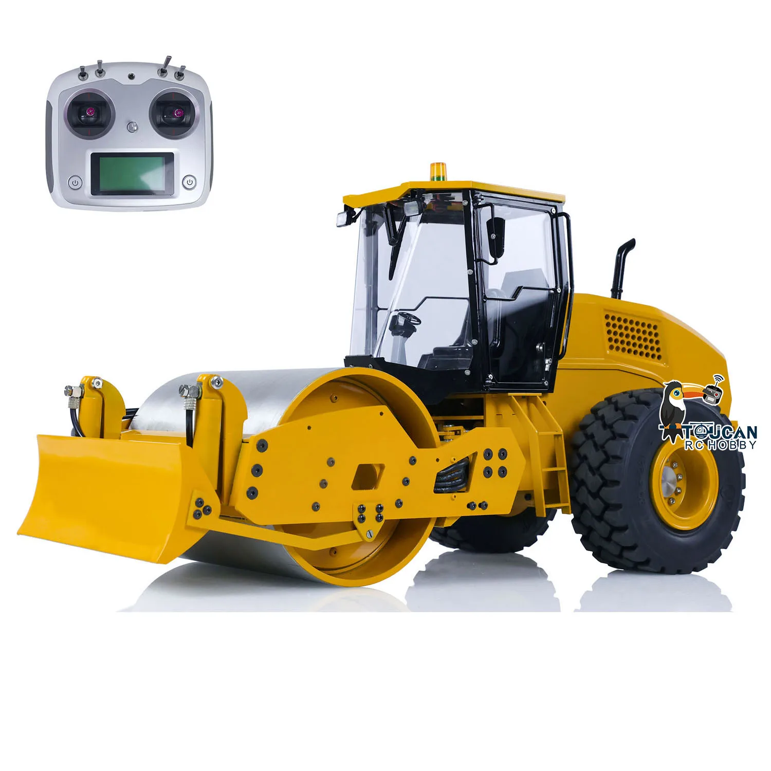 Gifts 1/12 Metal CS11 RC Hydraulic Road Roller Remote Control Finished Engineering Vehicles Trucks Vehicle Toys for Boys TH24080