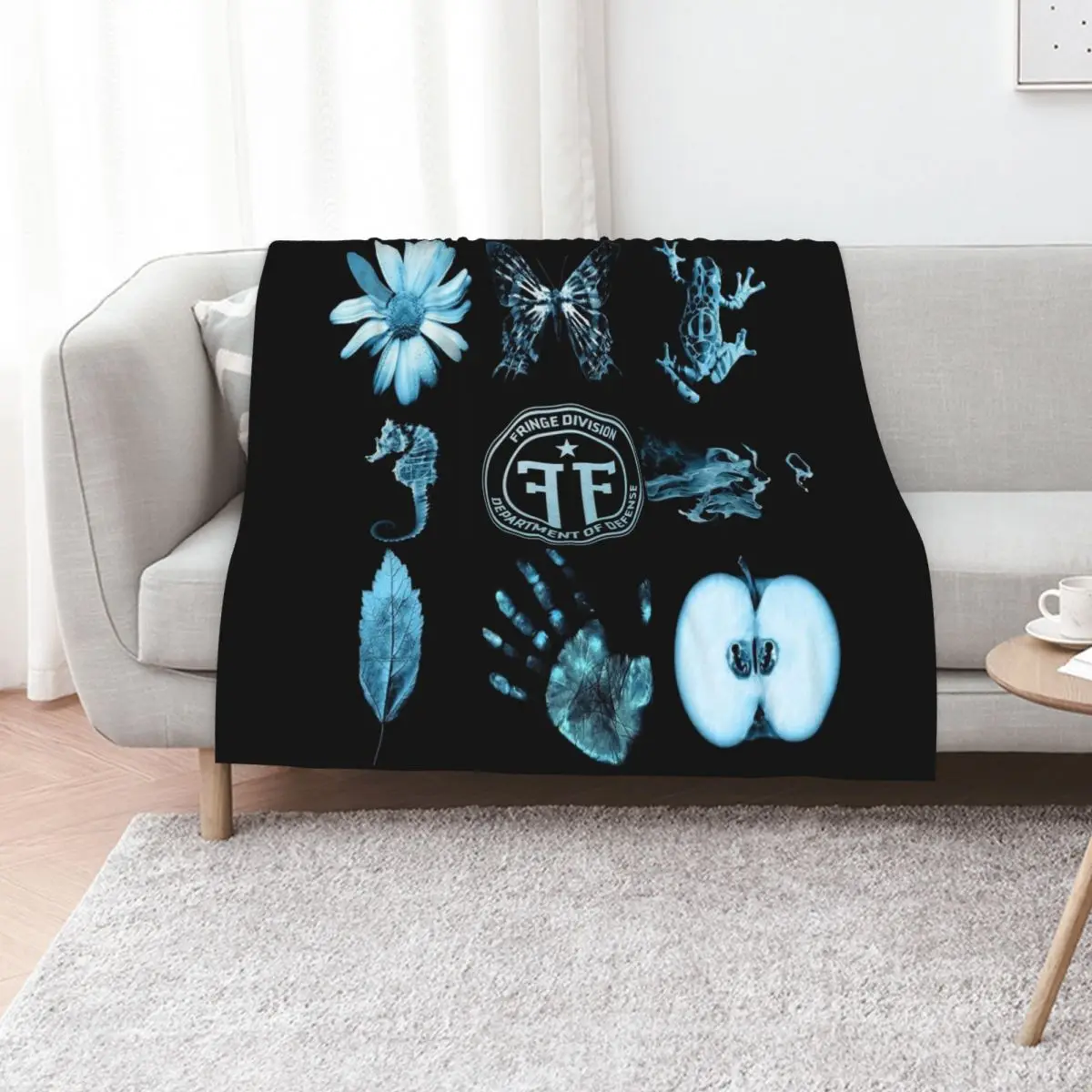 Fringe Division and Glyphs Throw Blanket Soft christmas decoration Moving Travel anime Vintage Blankets