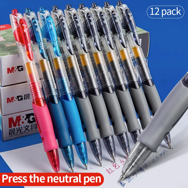 25pcs/Set Gel Pen Set Black/Red/Blue Ink Gel Pens for Writing Ballpoint Refills Office Accessories School Stationery Supplies