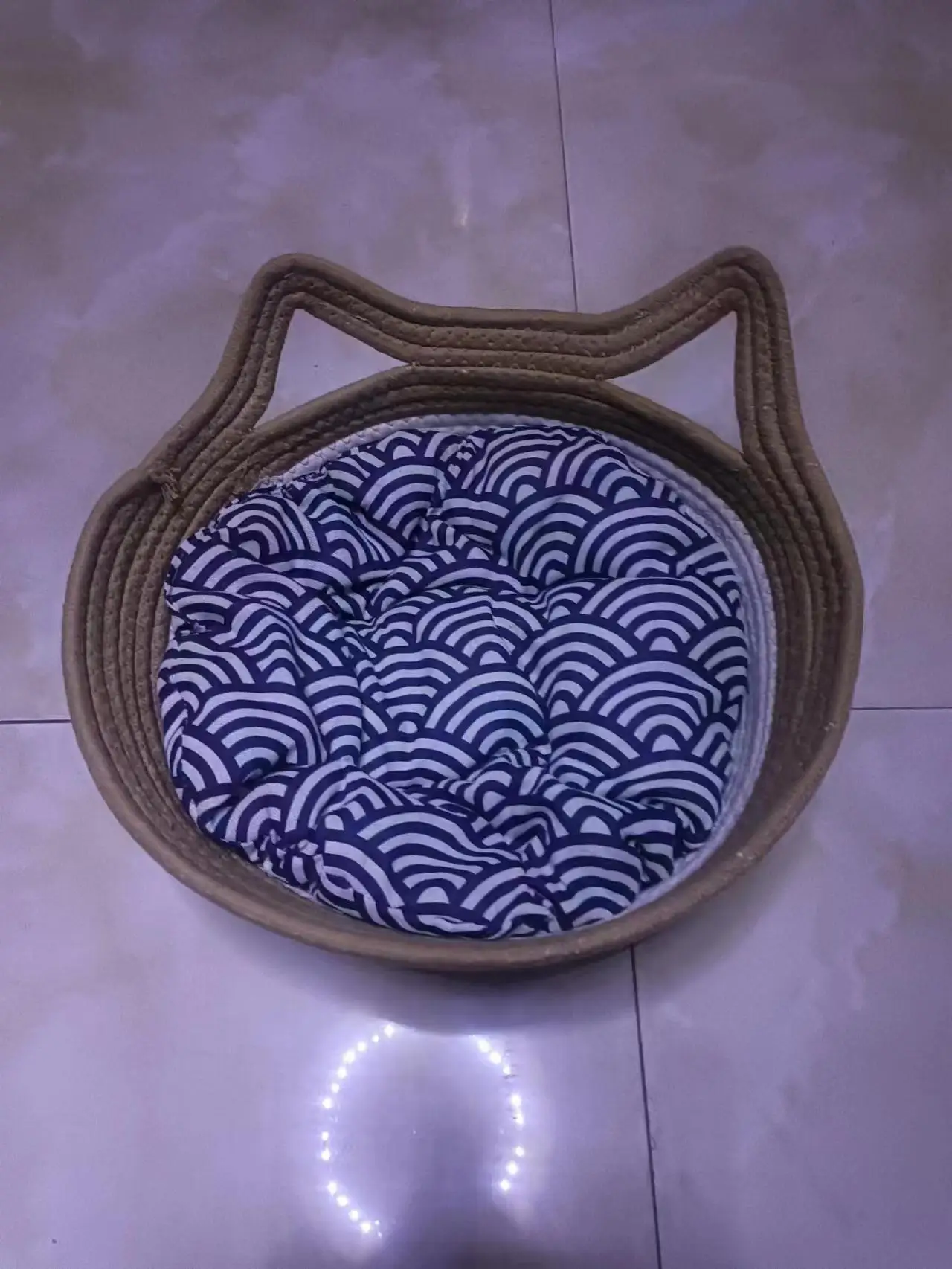 Pet Cat Nest Vine Woven Grass Woven Cat Scratch Board Cool Mat Summer Cool Corn Skin Felt Replacement Felt Cat