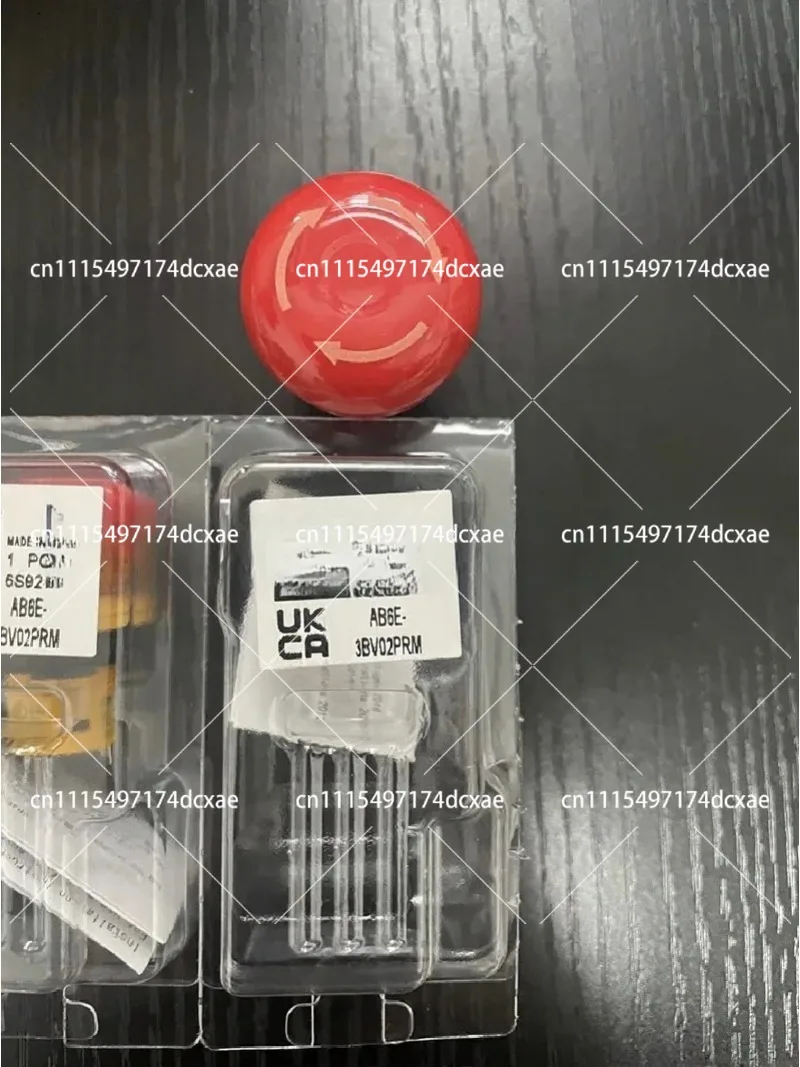 AB6E-3BV02PRM Emergency Stop Pushbutton Switch 22mm Red Mushroom Head 1NO1NC
