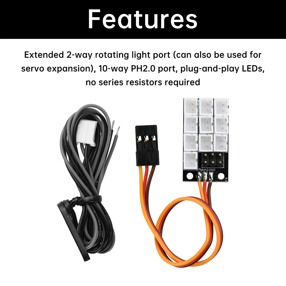 RC Expansion Board 4 In 1 PH2.0 Expansion Module Compatible With 1/14 Scale Tracked Vehicles Construction Machinery Models