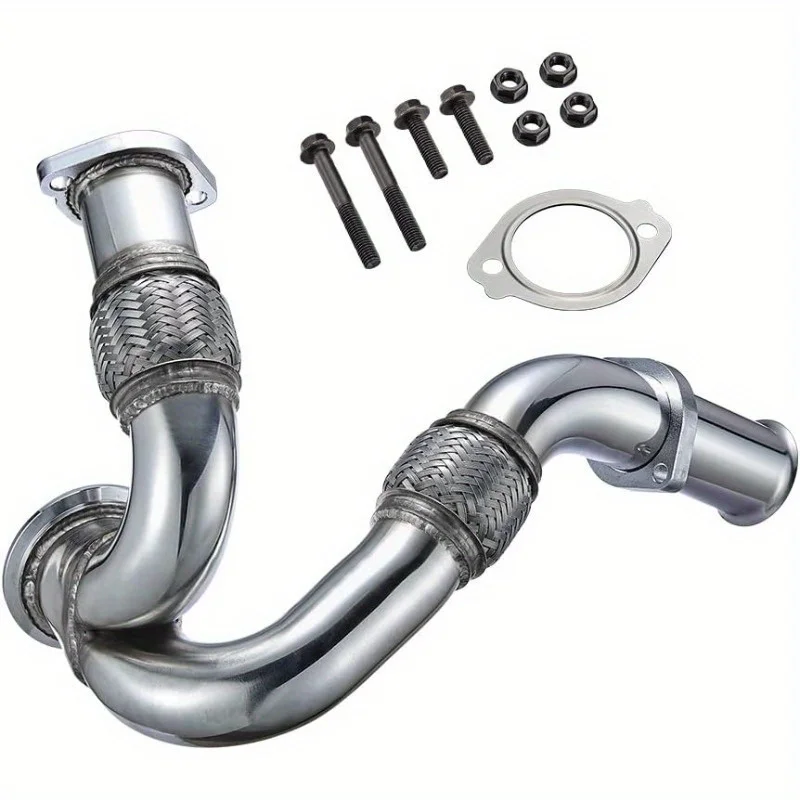 Tuyau d'échappement en Y adapté pour 2003-2007 6.0L Powerstroke Diesel F250 F350 F450 poli robuste, accessoires de voiture