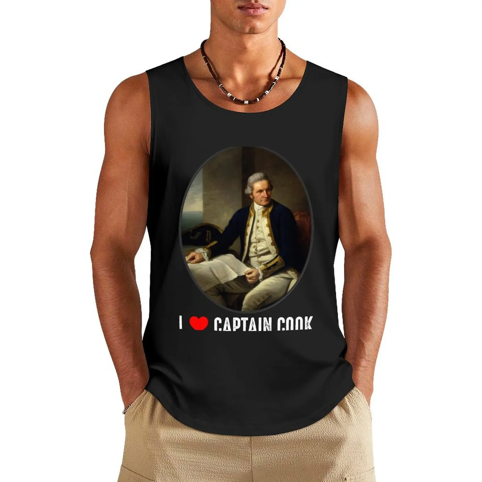 

I Love Captain Cook Tank Top gym clothes man fitness anime gym Men's clothes luxury style